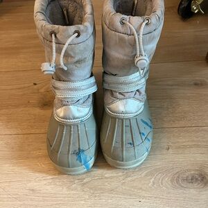 Lands' End Kids Snow Boots - Gray and Blue